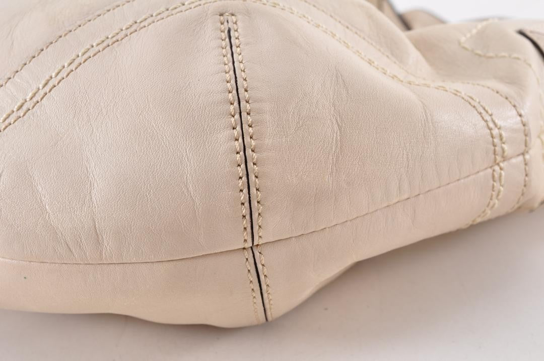 COACH Shoulder Bag Purse White Authentic