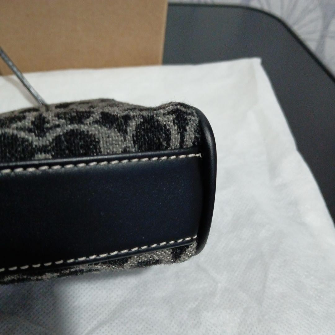 COACH Accessory Pouch Hand Pouch Signature Black Authentic