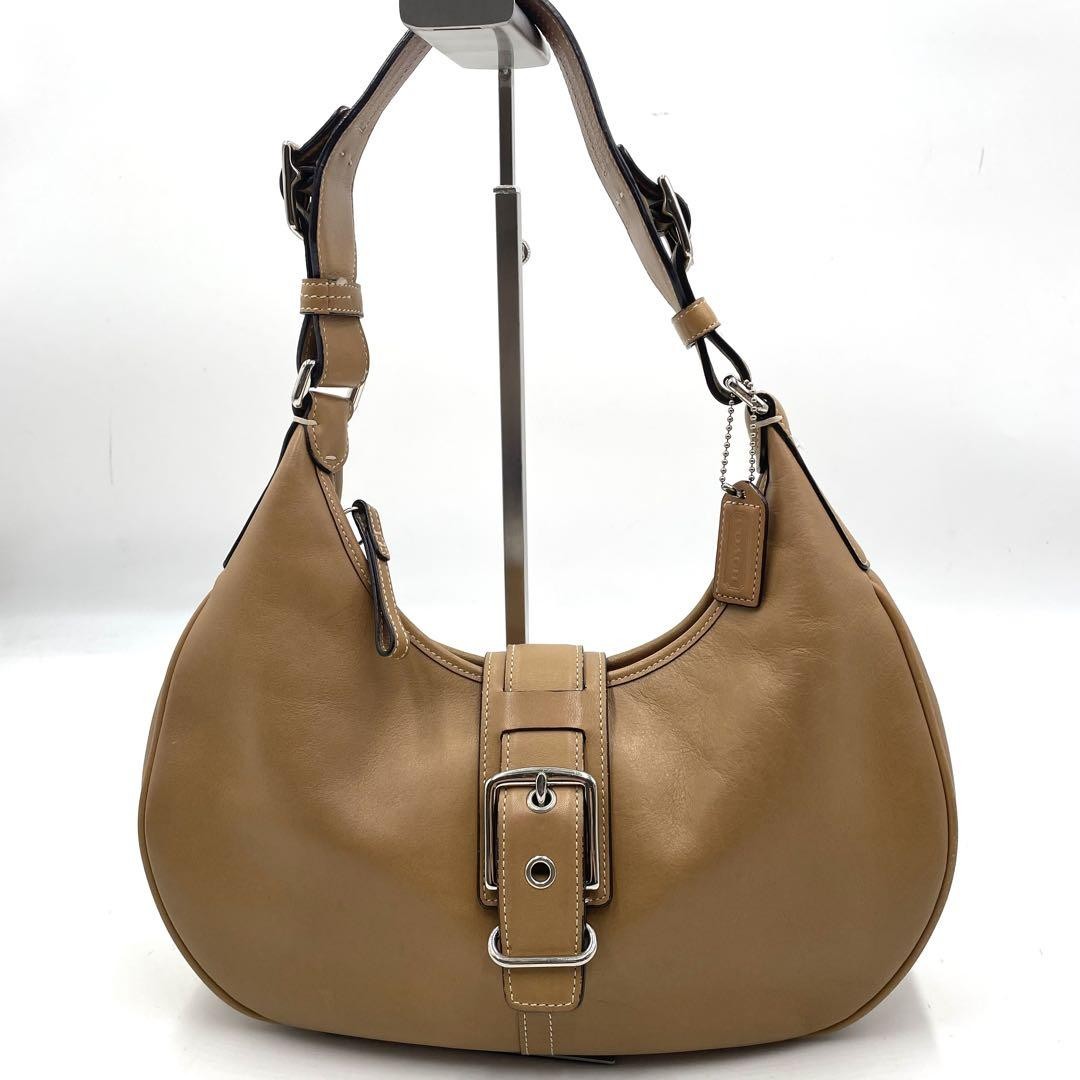 COACH Shoulder Bag Purse 7548 Leather Brown Authentic