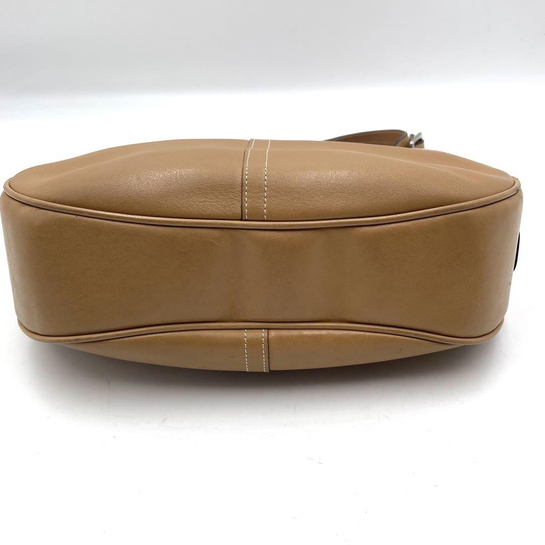 COACH Shoulder Bag Purse 7548 Leather Brown Authentic