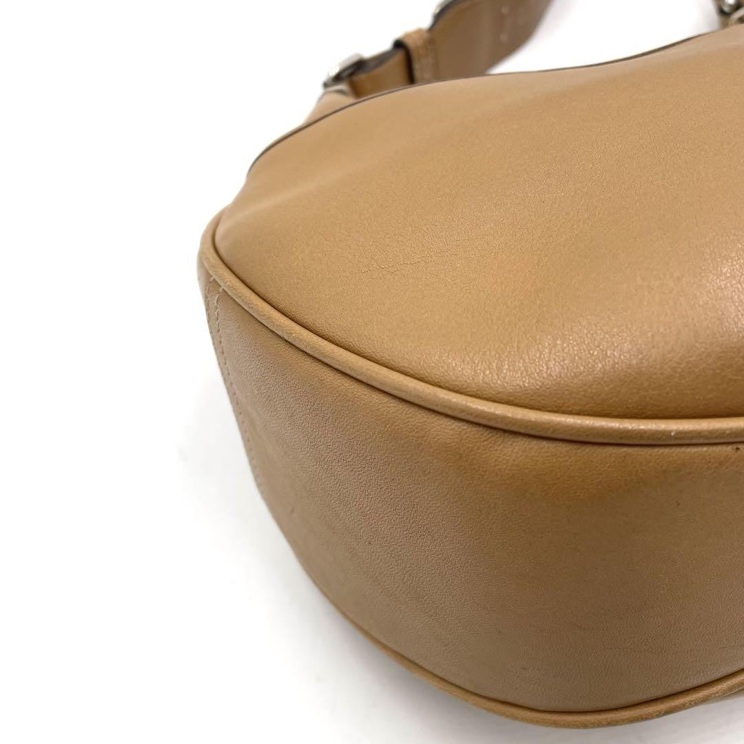 COACH Shoulder Bag Purse 7548 Leather Brown Authentic
