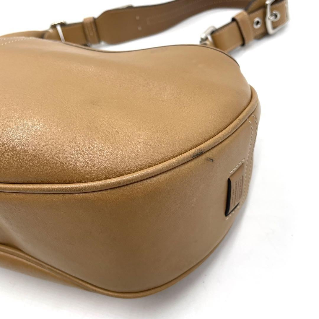 COACH Shoulder Bag Purse 7548 Leather Brown Authentic