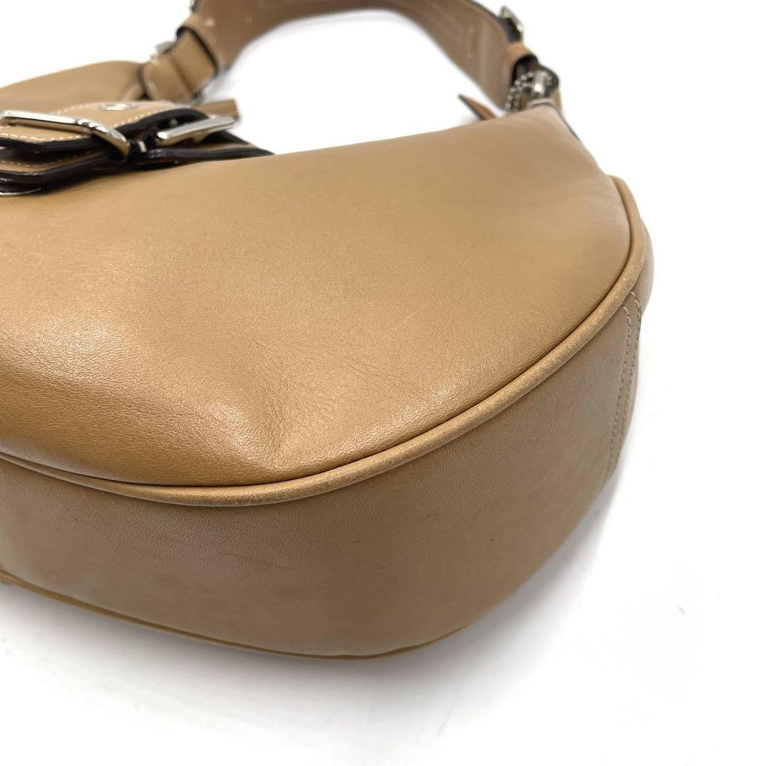 COACH Shoulder Bag Purse 7548 Leather Brown Authentic