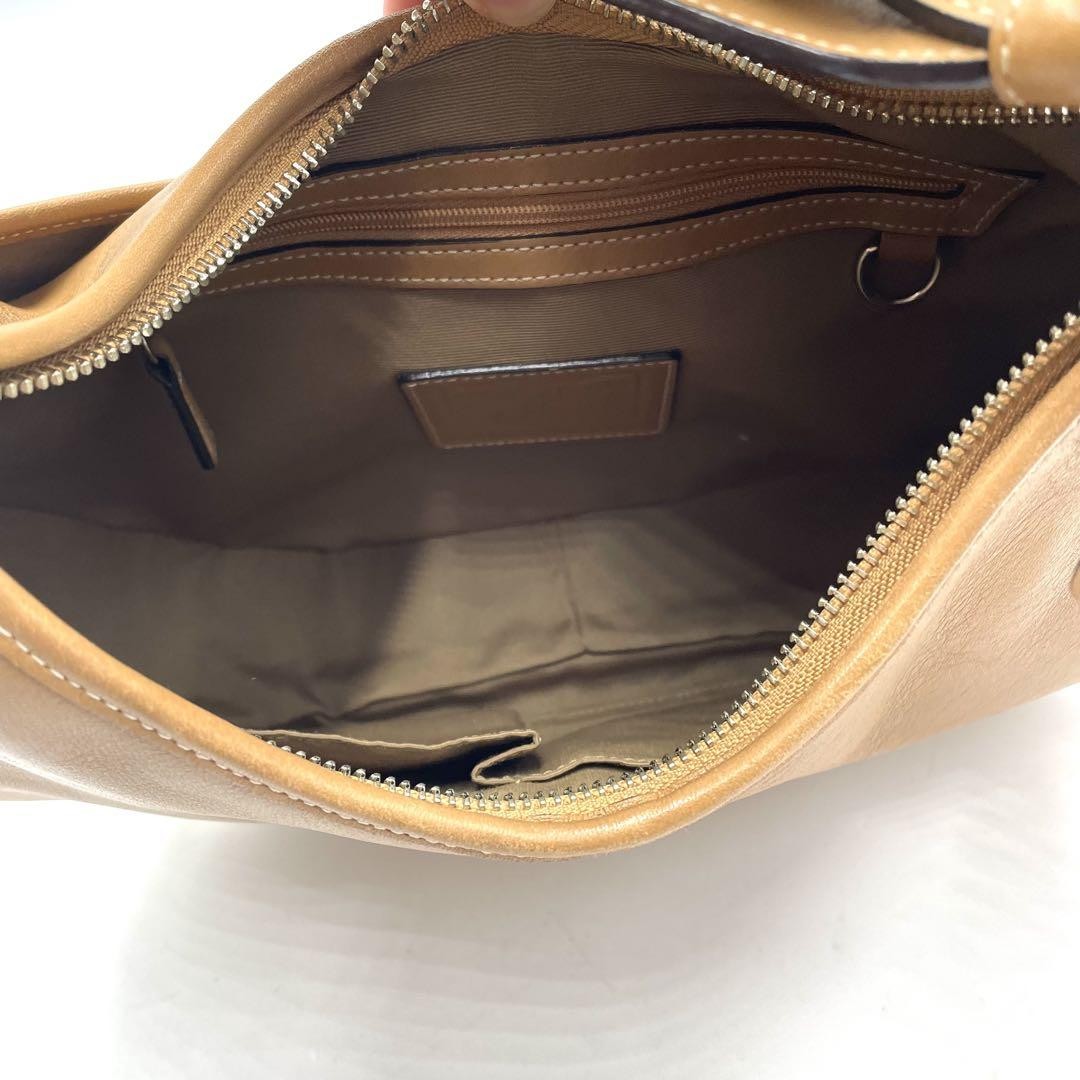 COACH Shoulder Bag Purse 7548 Leather Brown Authentic