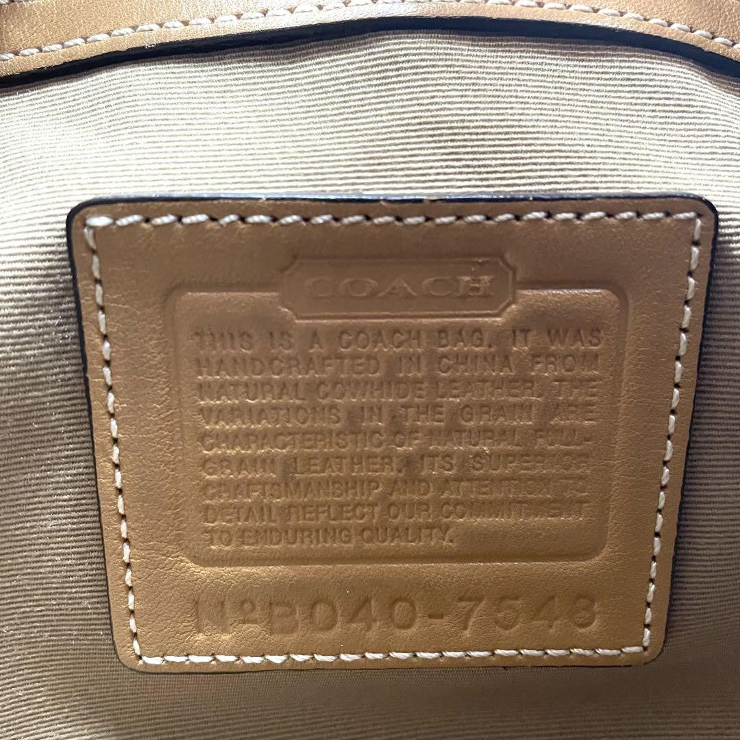 COACH Shoulder Bag Purse 7548 Leather Brown Authentic