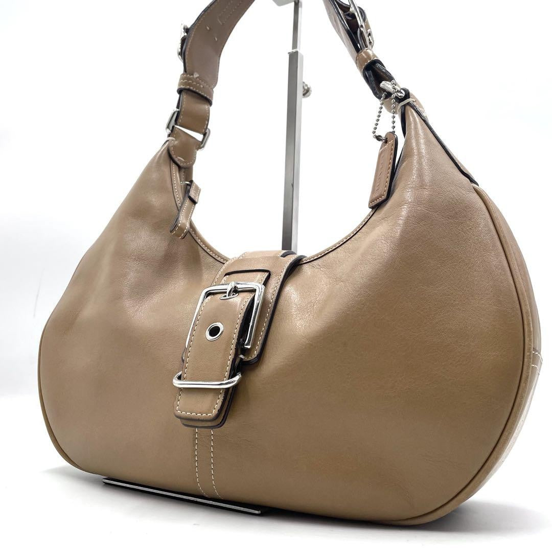 COACH Shoulder Bag Purse 7548 Leather Brown Authentic