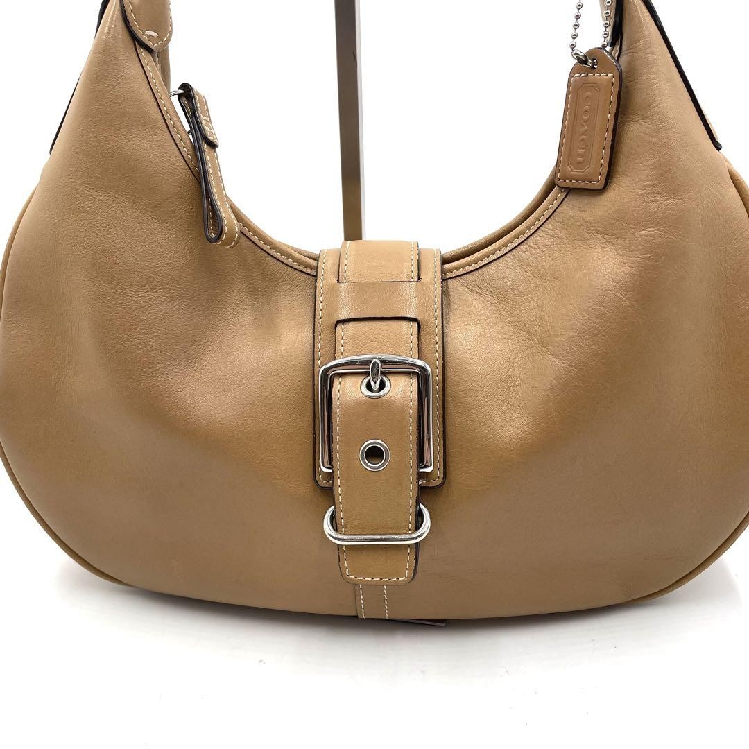 COACH Shoulder Bag Purse 7548 Leather Brown Authentic