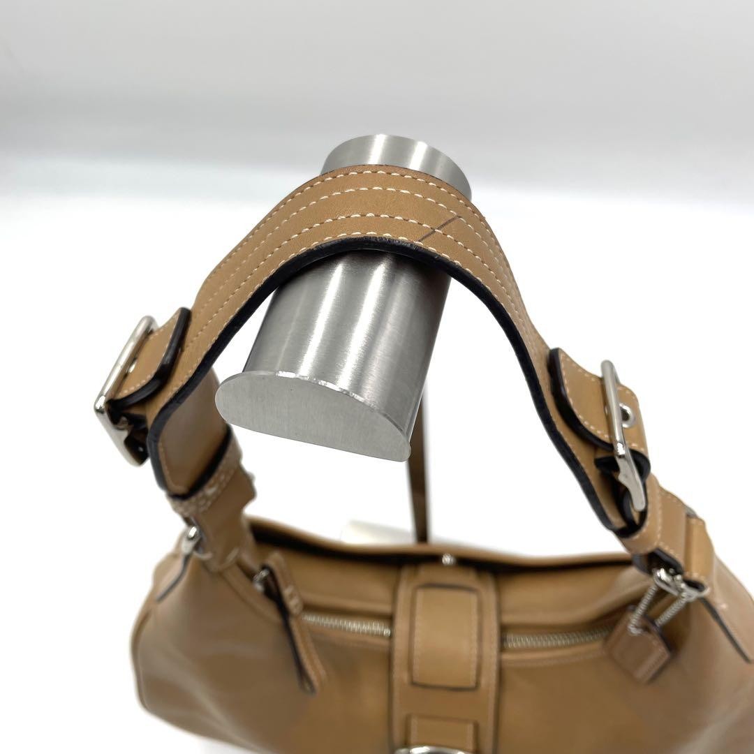COACH Shoulder Bag Purse 7548 Leather Brown Authentic