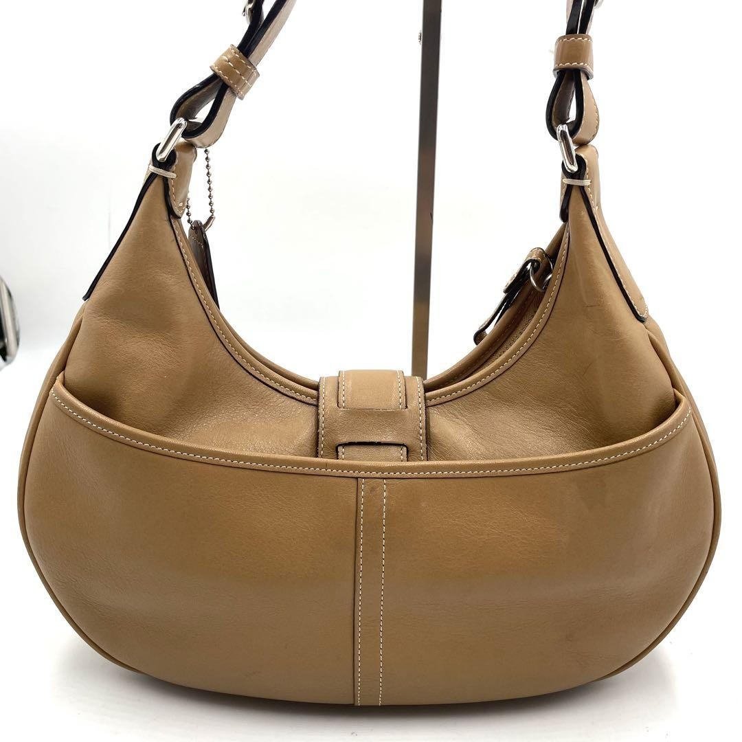 COACH Shoulder Bag Purse 7548 Leather Brown Authentic