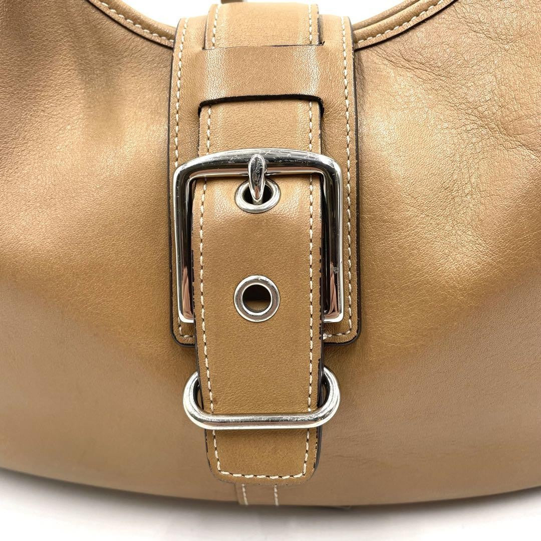 COACH Shoulder Bag Purse 7548 Leather Brown Authentic