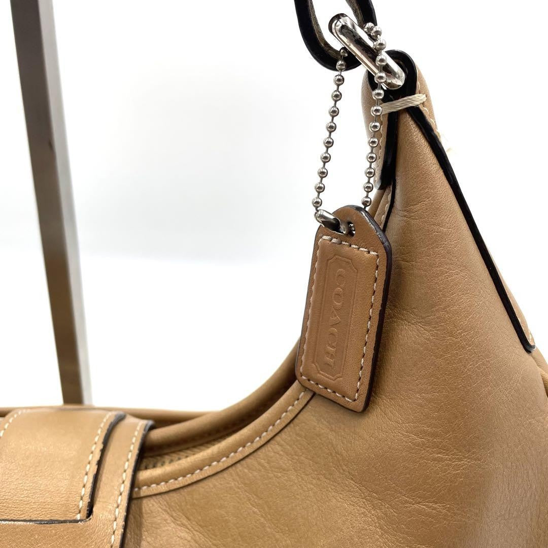 COACH Shoulder Bag Purse 7548 Leather Brown Authentic