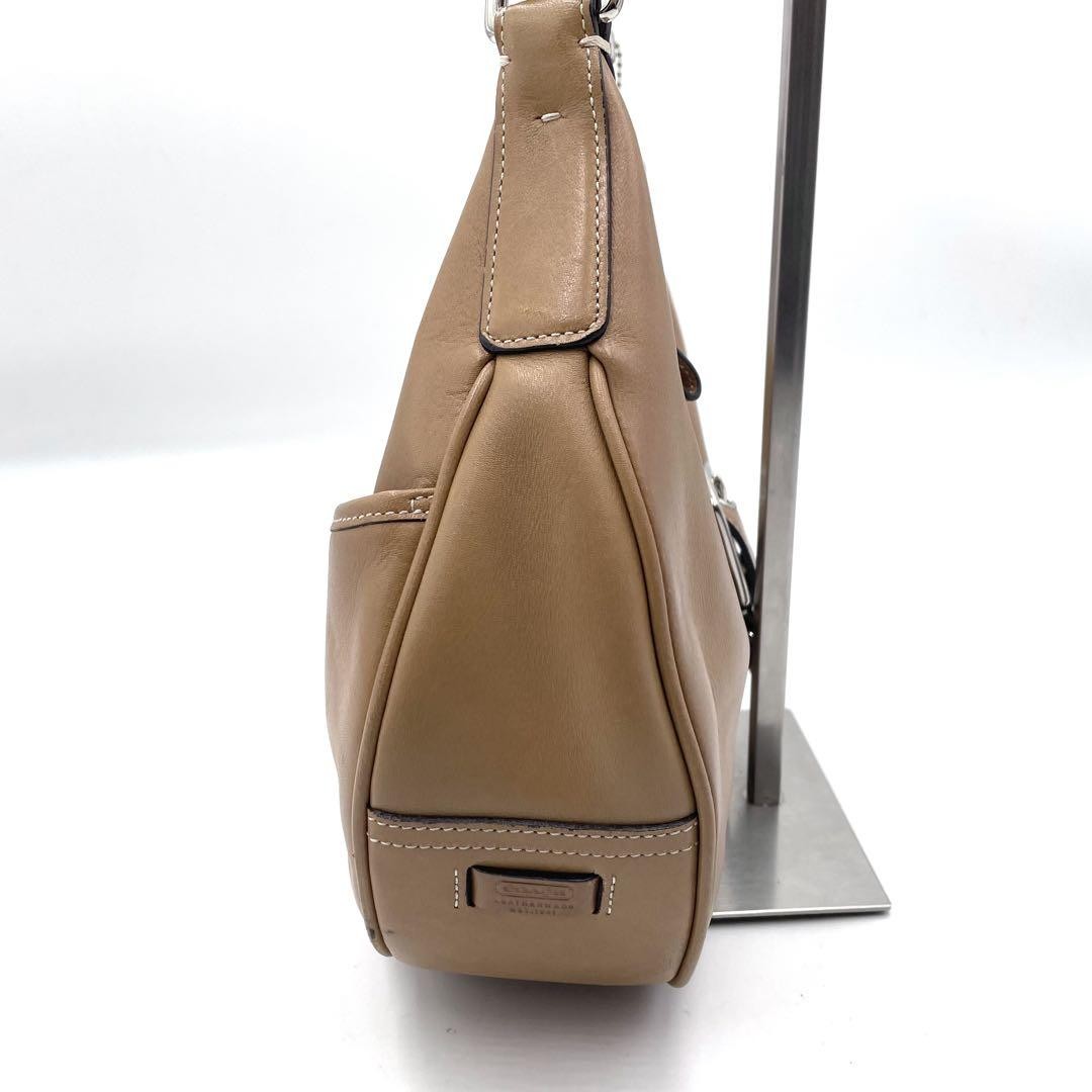 COACH Shoulder Bag Purse 7548 Leather Brown Authentic