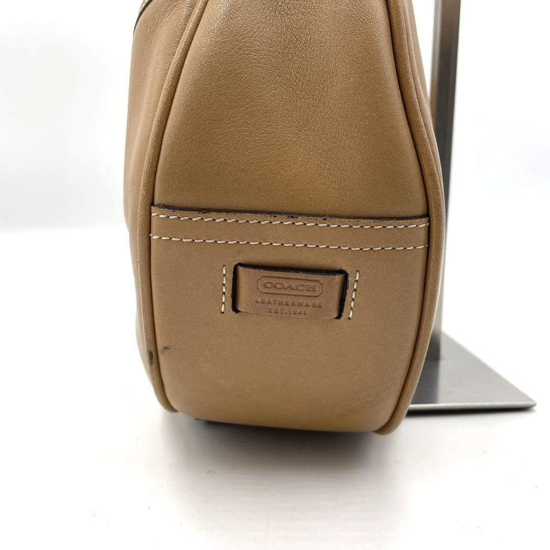 COACH Shoulder Bag Purse 7548 Leather Brown Authentic