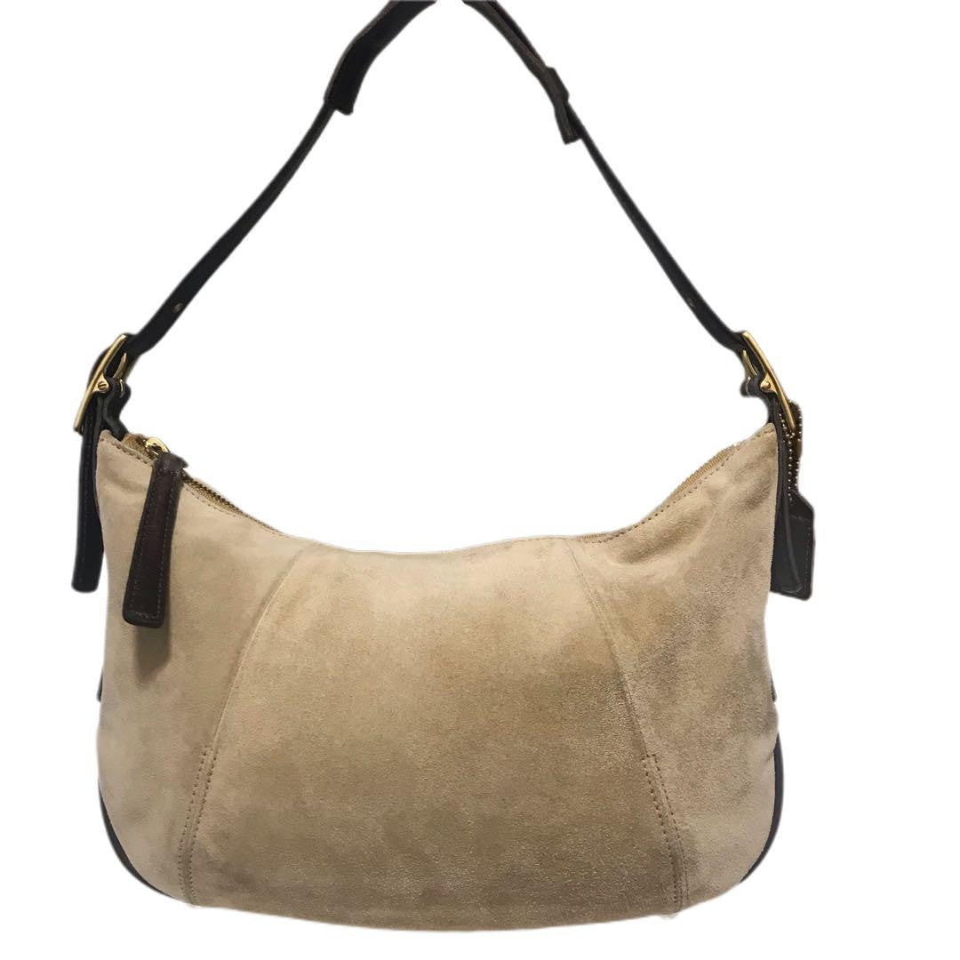 COACH Shoulder Bag Purse Soho Suede Brown Authentic