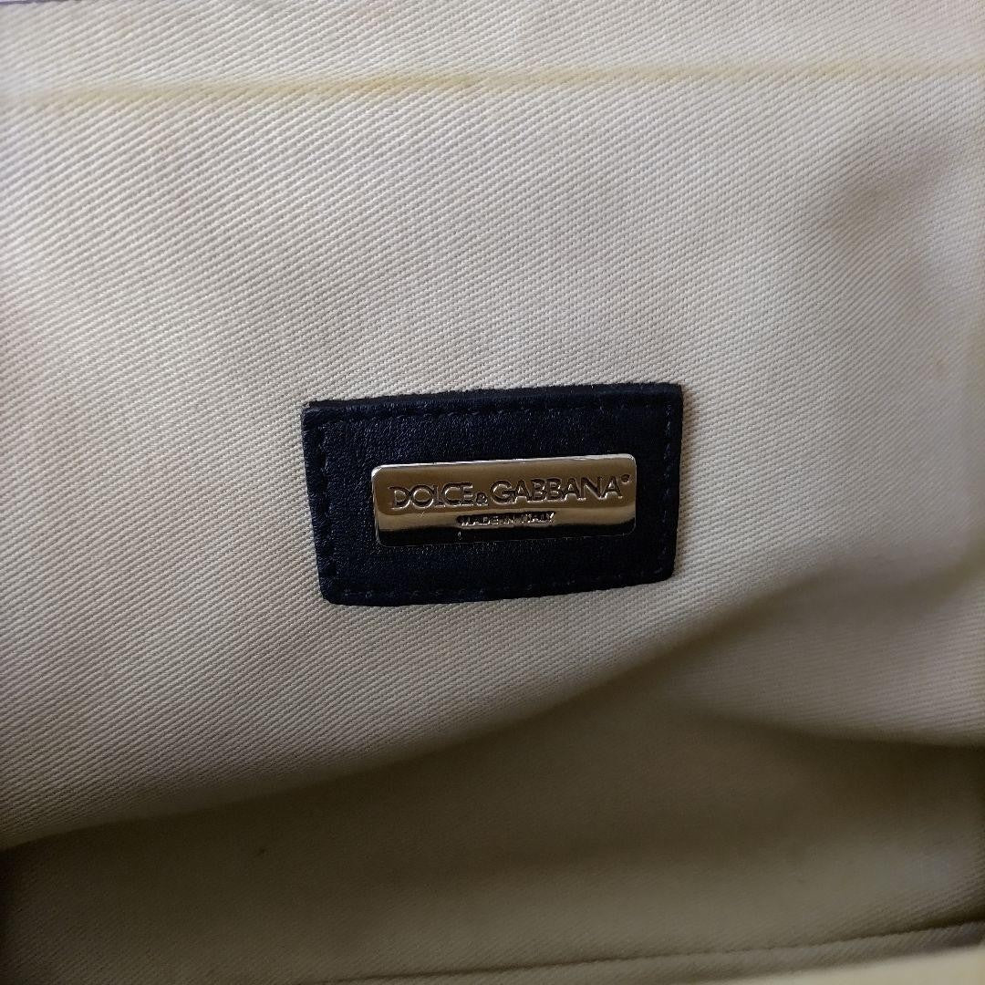 Dolce & Gabbana Shoulder Bag Purse Leather Black Authentic