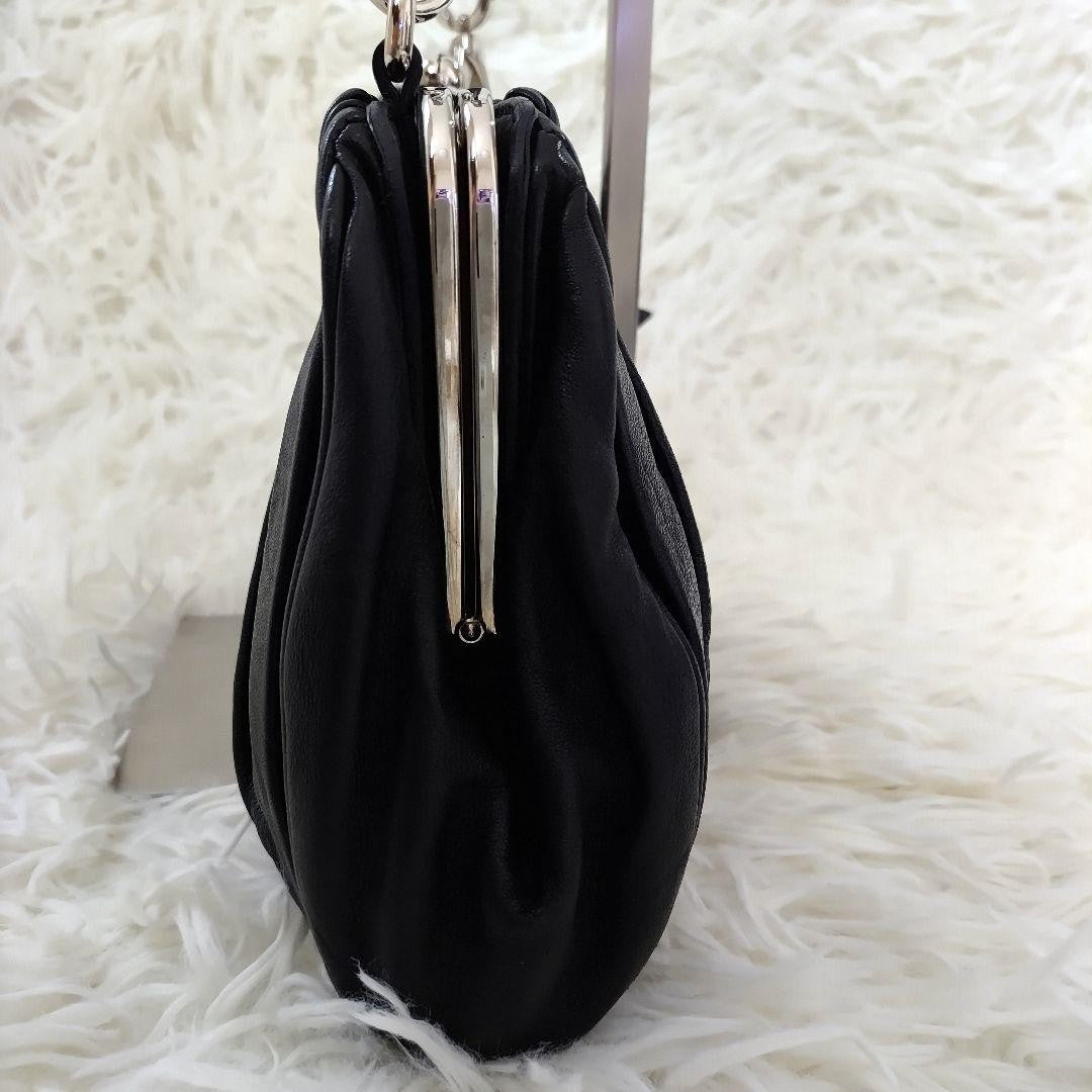 Dolce & Gabbana Shoulder Bag Purse Leather Black Authentic