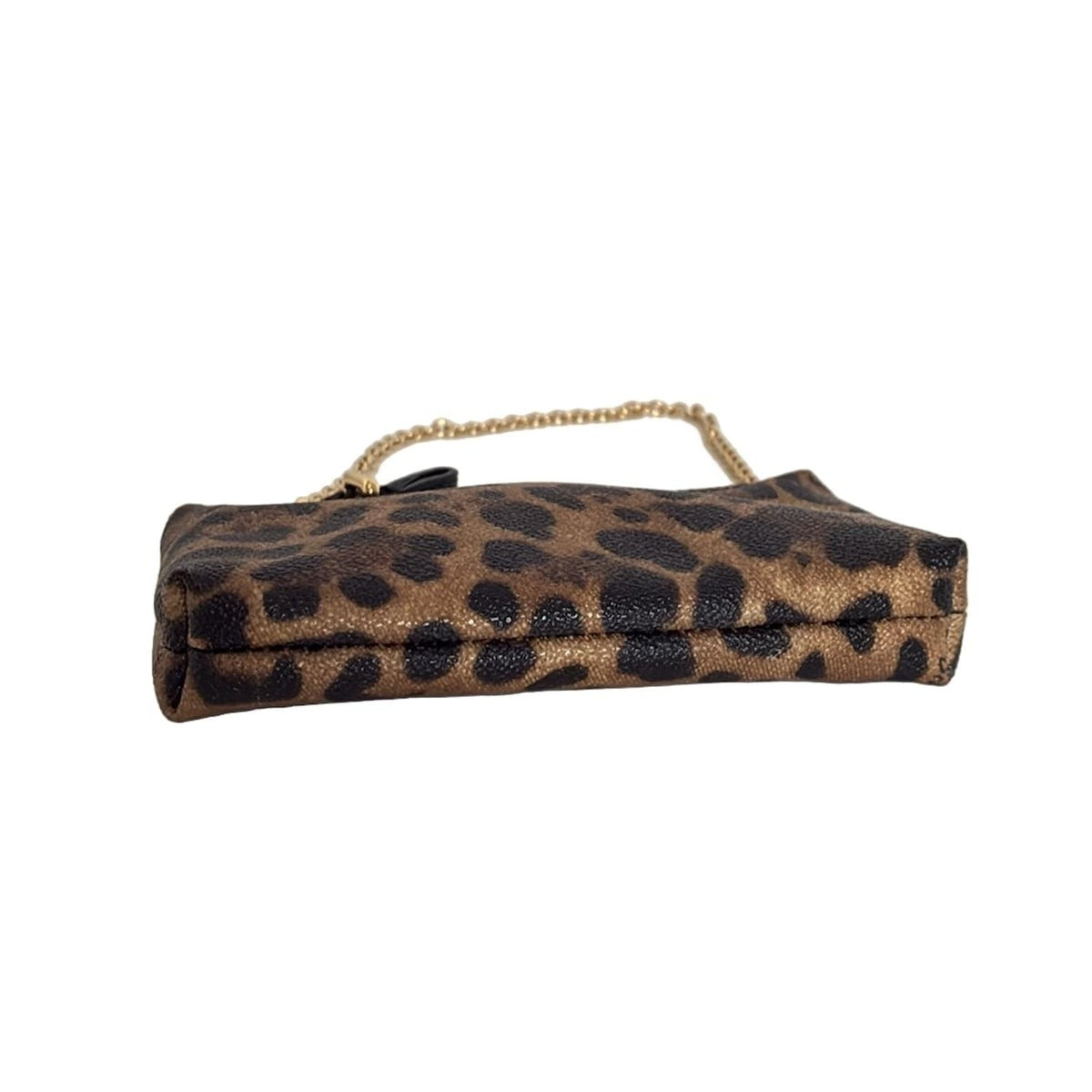 Dolce & Gabbana Hand Bag Tote Purse Leopard Brown Black Authentic