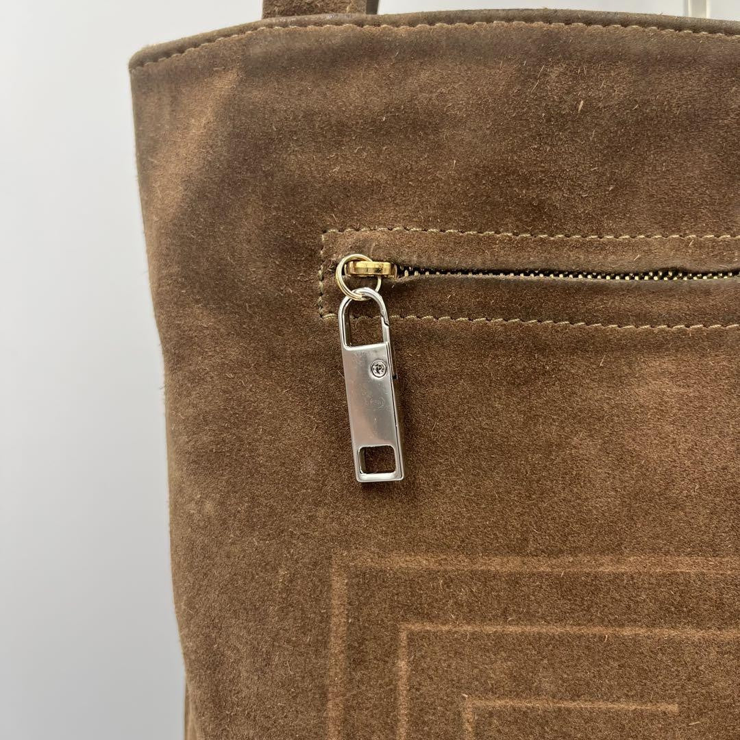 GIVENCHY Hand Bag Tote Purse 2way 4G Canvas Suede Brown Authentic