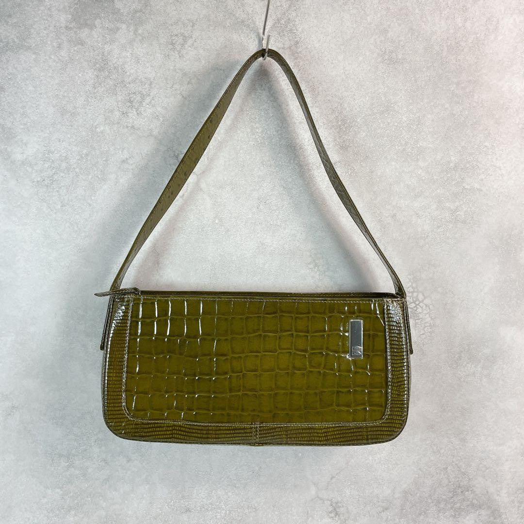 GIVENCHY Shoulder Bag Purse Khaki Green Authentic