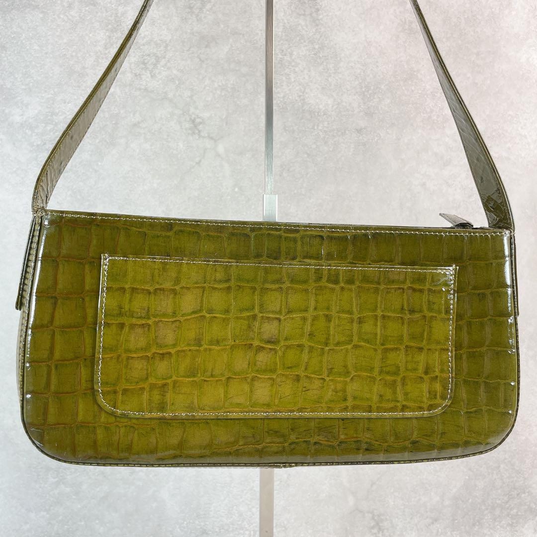 GIVENCHY Shoulder Bag Purse Khaki Green Authentic