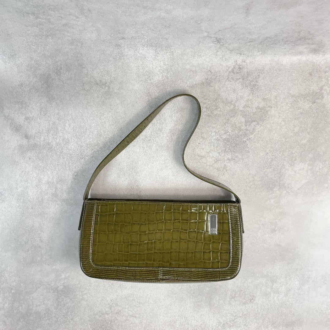 GIVENCHY Shoulder Bag Purse Khaki Green Authentic