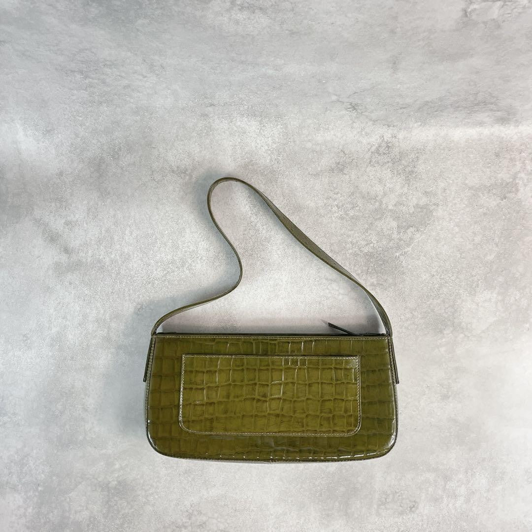 GIVENCHY Shoulder Bag Purse Khaki Green Authentic
