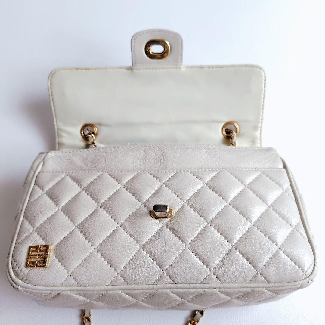 GIVENCHY Shoulder Bag Purse Chain 4G Leather Authentic