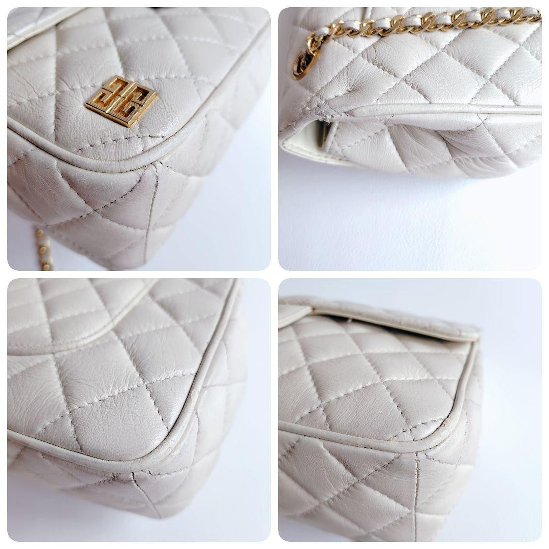 GIVENCHY Shoulder Bag Purse Chain 4G Leather Authentic