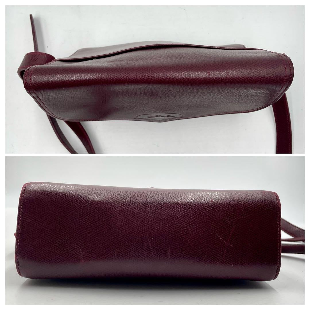 Longchamp Shoulder Bag Purse Leather Authentic