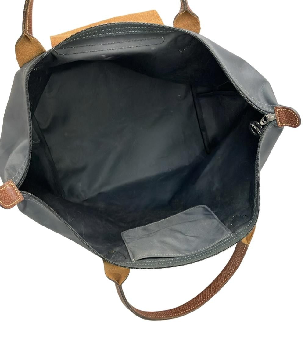 Longchamp Hand Bag Tote Purse Le Pliage Gray Authentic