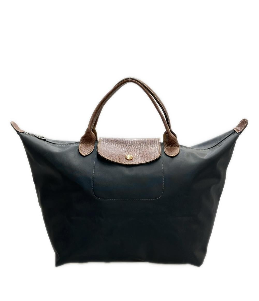 Longchamp Hand Bag Tote Purse Le Pliage Gray Authentic