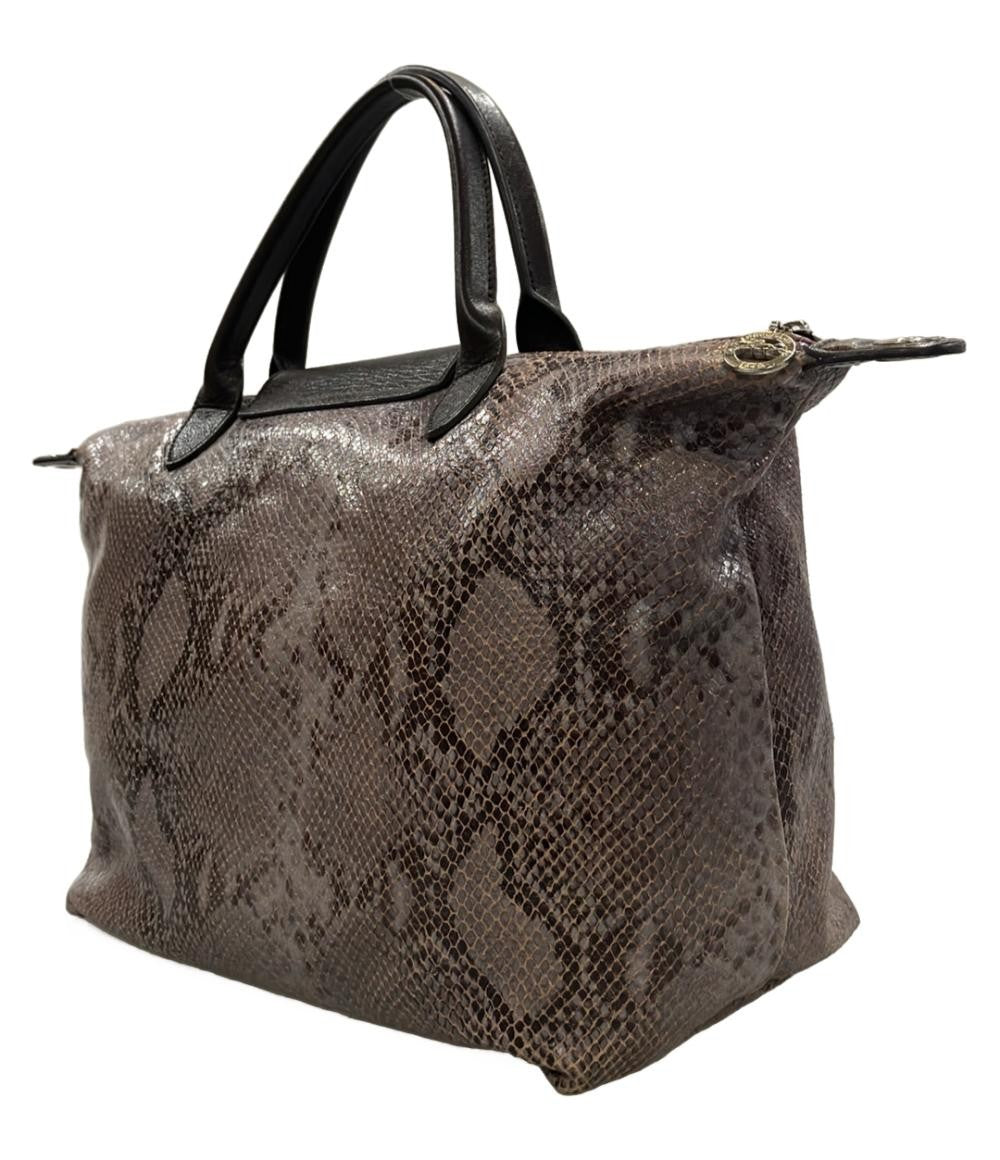 Longchamp Hand Shoulder Bag Tote Purse 2way Le Pliage Brown Authentic