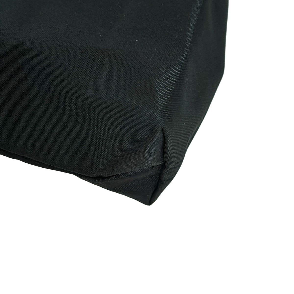 Longchamp Hand Bag Tote Purse Nylon Leather Black Dark Brown Authentic