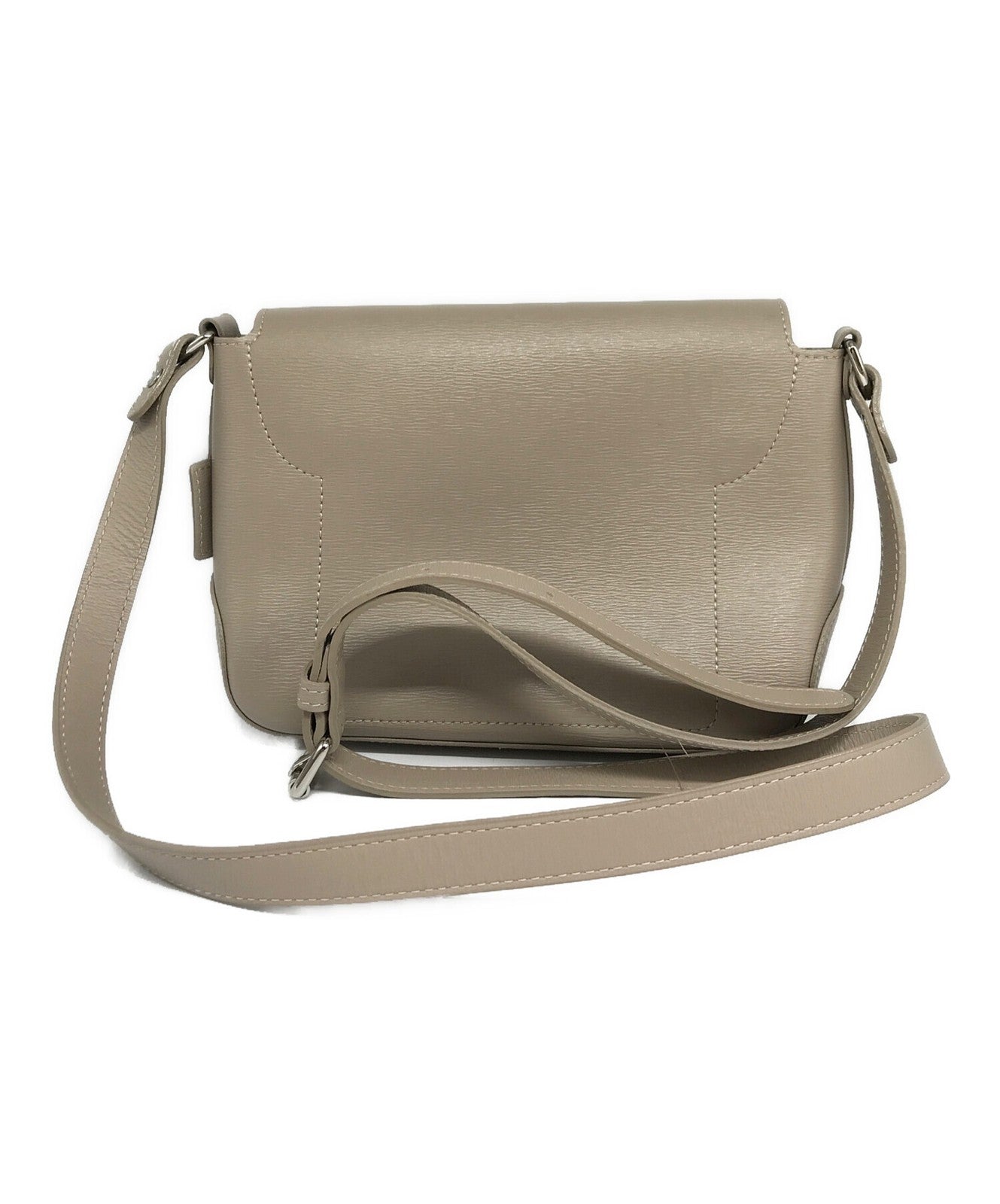 Longchamp Shoulder Bag Purse Beige Authentic