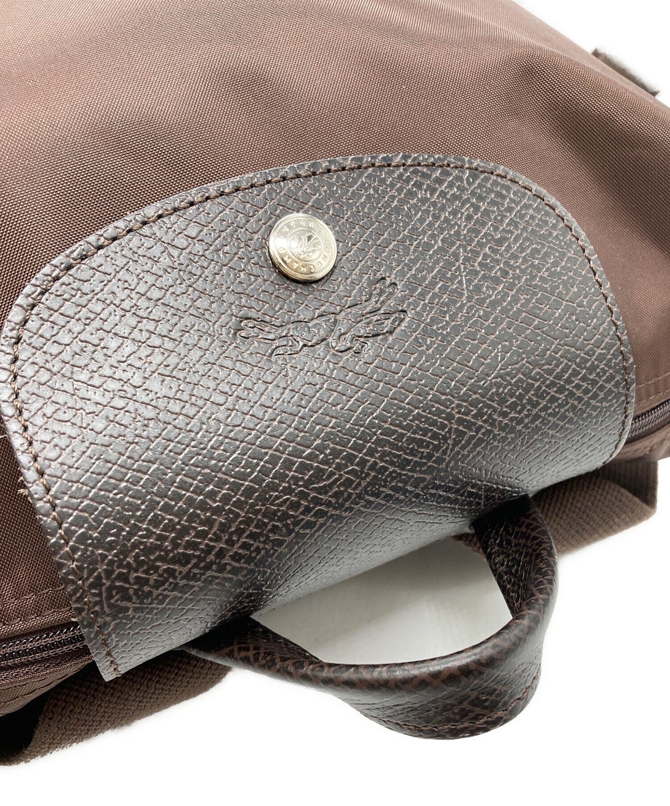 Longchamp Backpack Le Pliage Nylon Brown Authentic