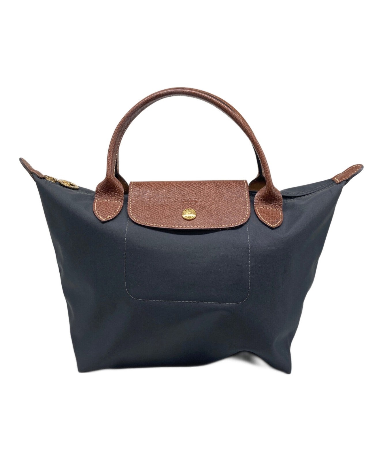 Longchamp Hand Bag Tote Purse Le Pliage Navy Authentic