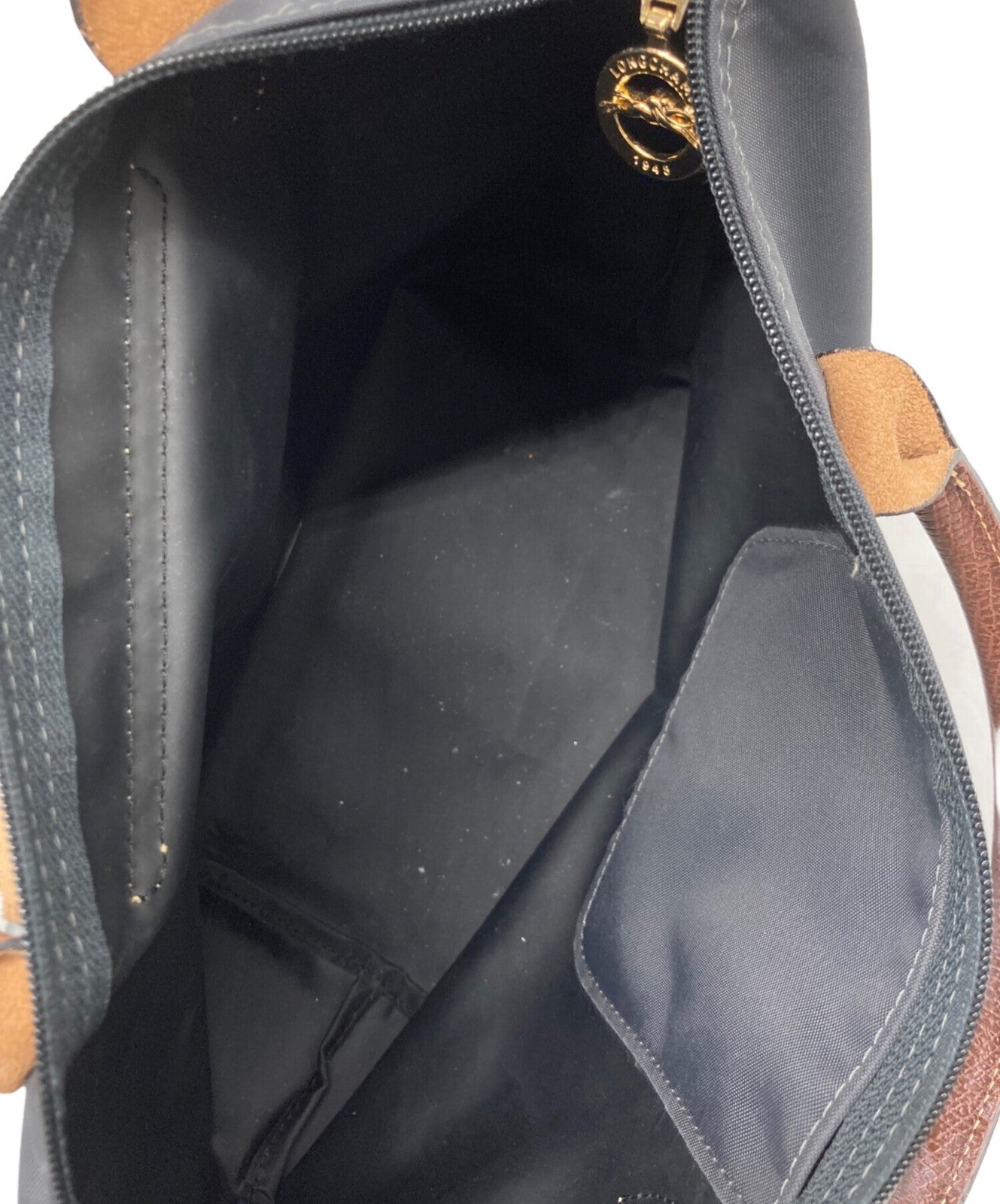 Longchamp Hand Bag Tote Purse Le Pliage Navy Authentic