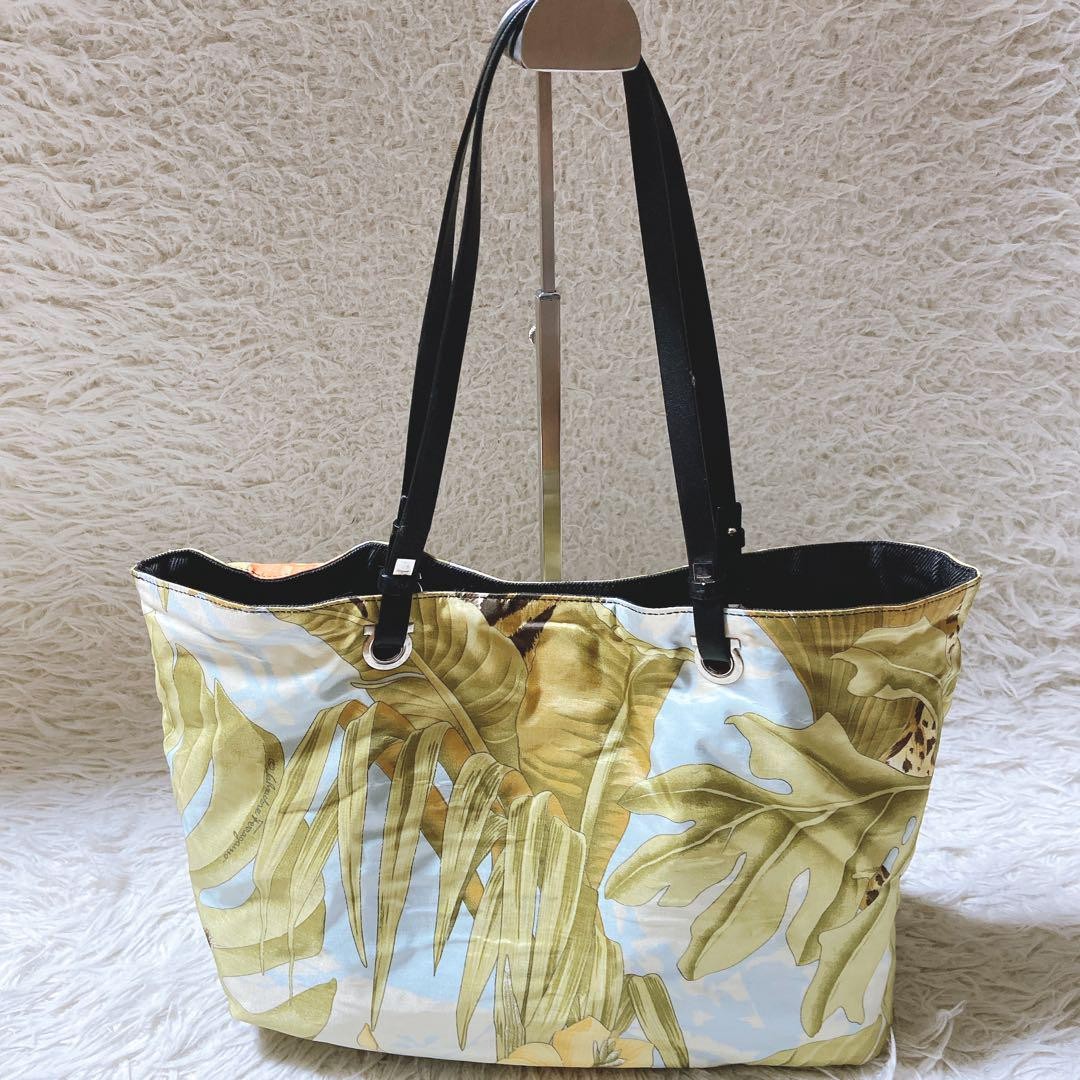 Salvatore Ferragamo Hand Bag Tote Purse Gancini Multicolor Authentic