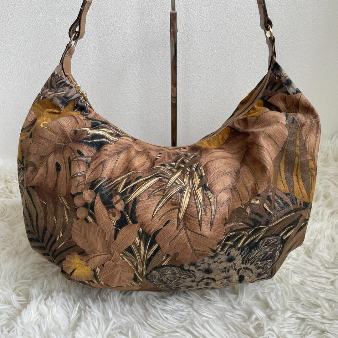 Salvatore Ferragamo Hand Bag Tote Purse Brown Multicolor Authentic