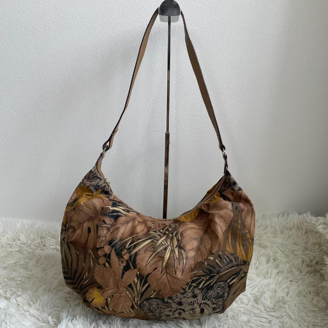 Salvatore Ferragamo Hand Bag Tote Purse Brown Multicolor Authentic