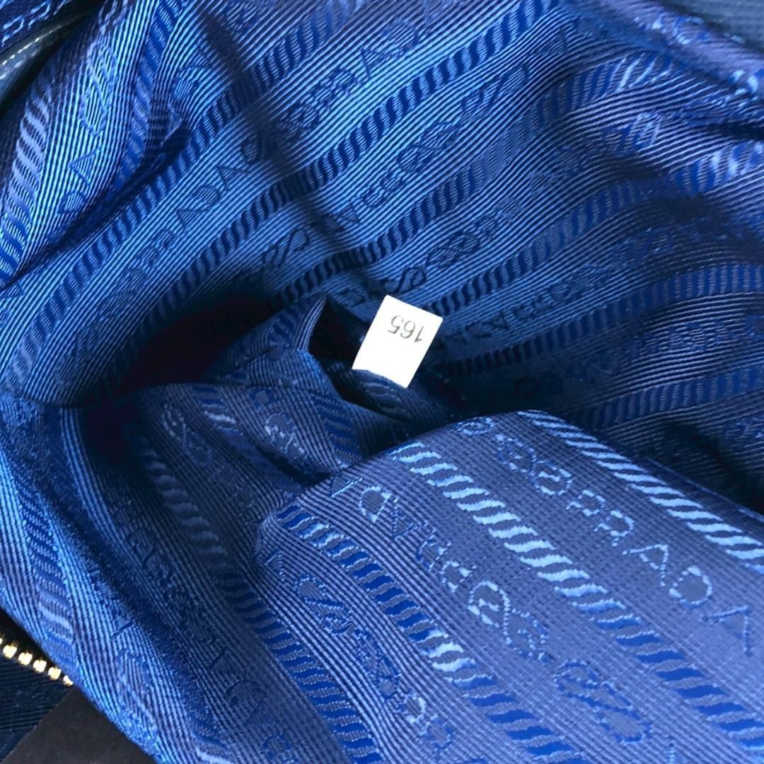 PRADA Hand Bag Tote Purse Nylon Blue Authentic
