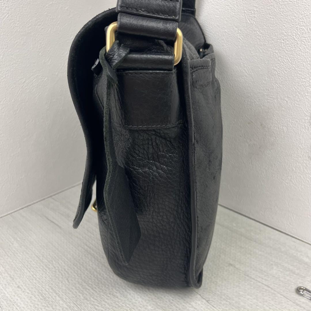 PRADA Shoulder Bag Purse Leather Black Authentic