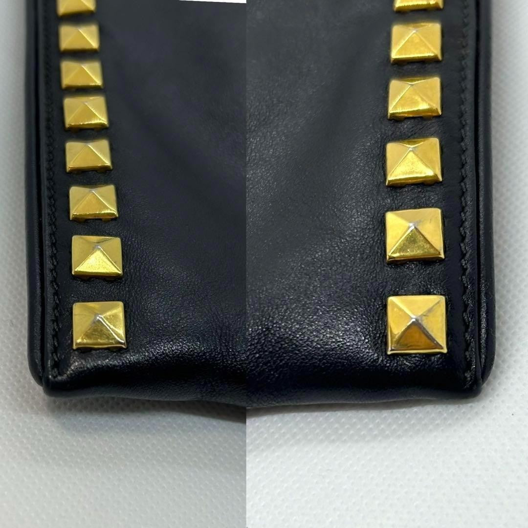 MIU MIU Clutch Bag Second Bag Logo Leather Black Authentic