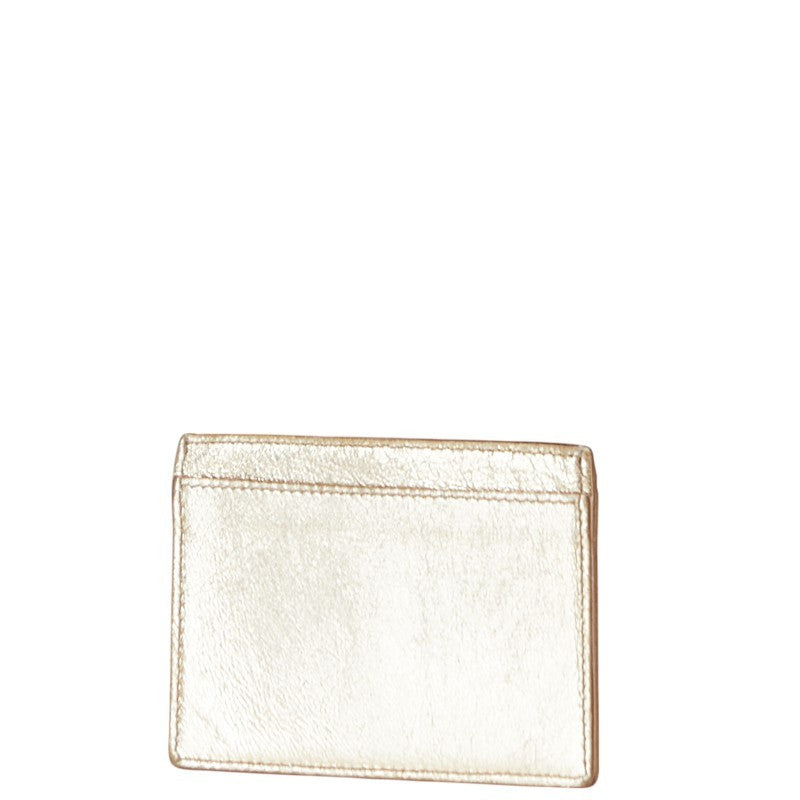 Saint Laurent Card Case Holder Wallet Compact Purse YSL Cassandra Gold Authentic