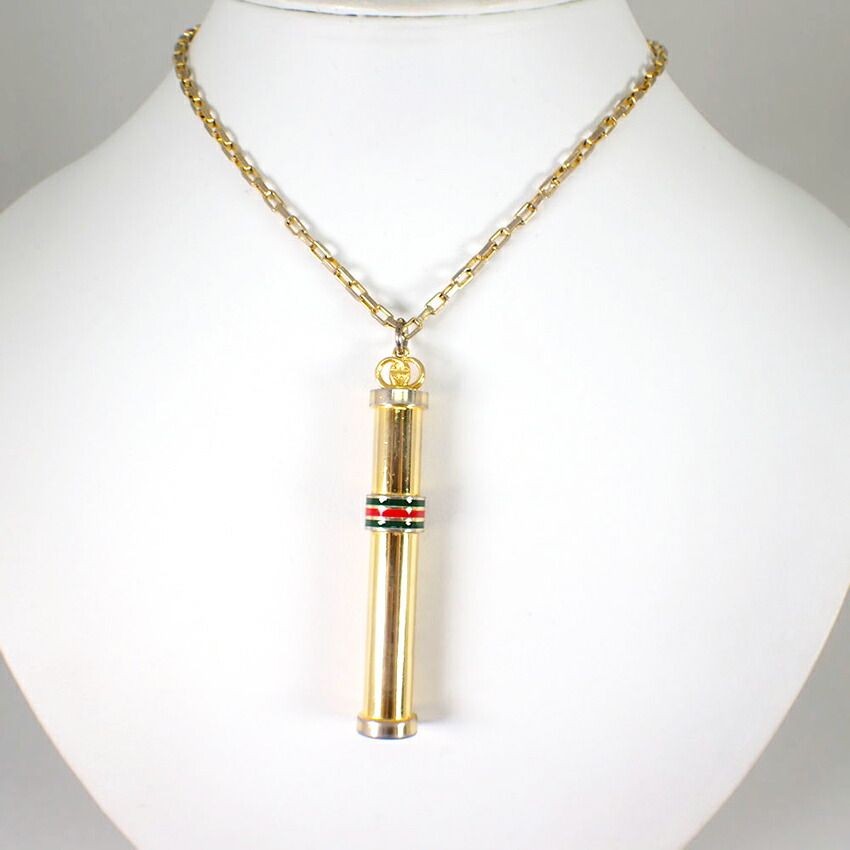 GUCCI Necklace Pendant Perfume bottle Silver 925 Women Accessory Authentic