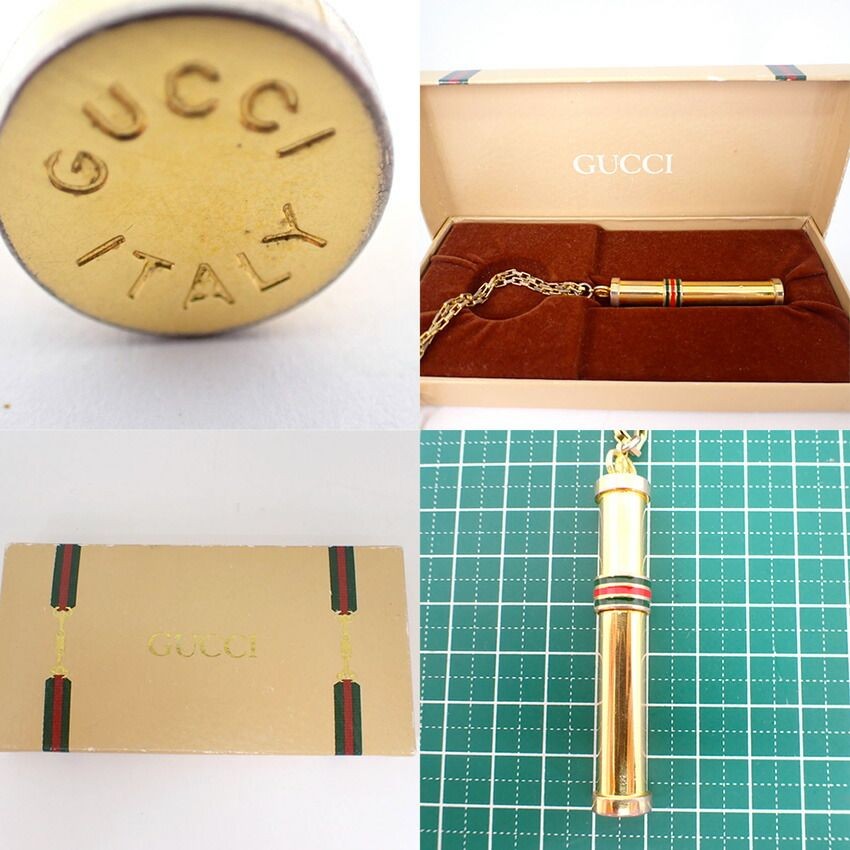 GUCCI Necklace Pendant Perfume bottle Silver 925 Women Accessory Authentic