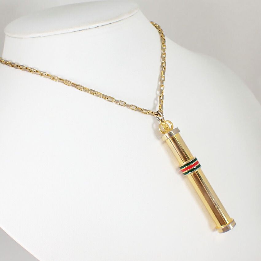 GUCCI Necklace Pendant Perfume bottle Silver 925 Women Accessory Authentic