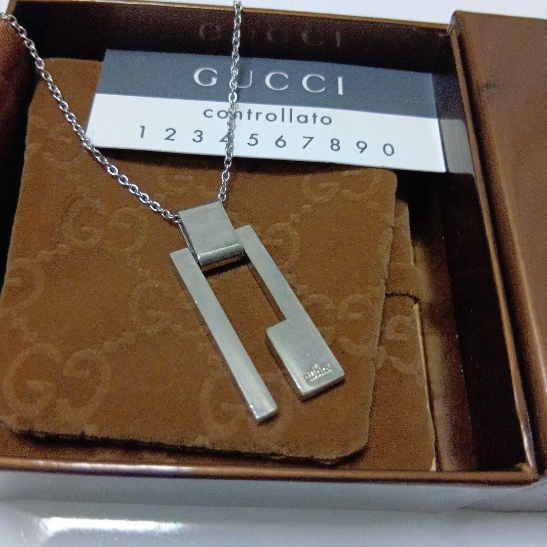 GUCCI Necklace Pendant Silver 925 Women Accessory Authentic