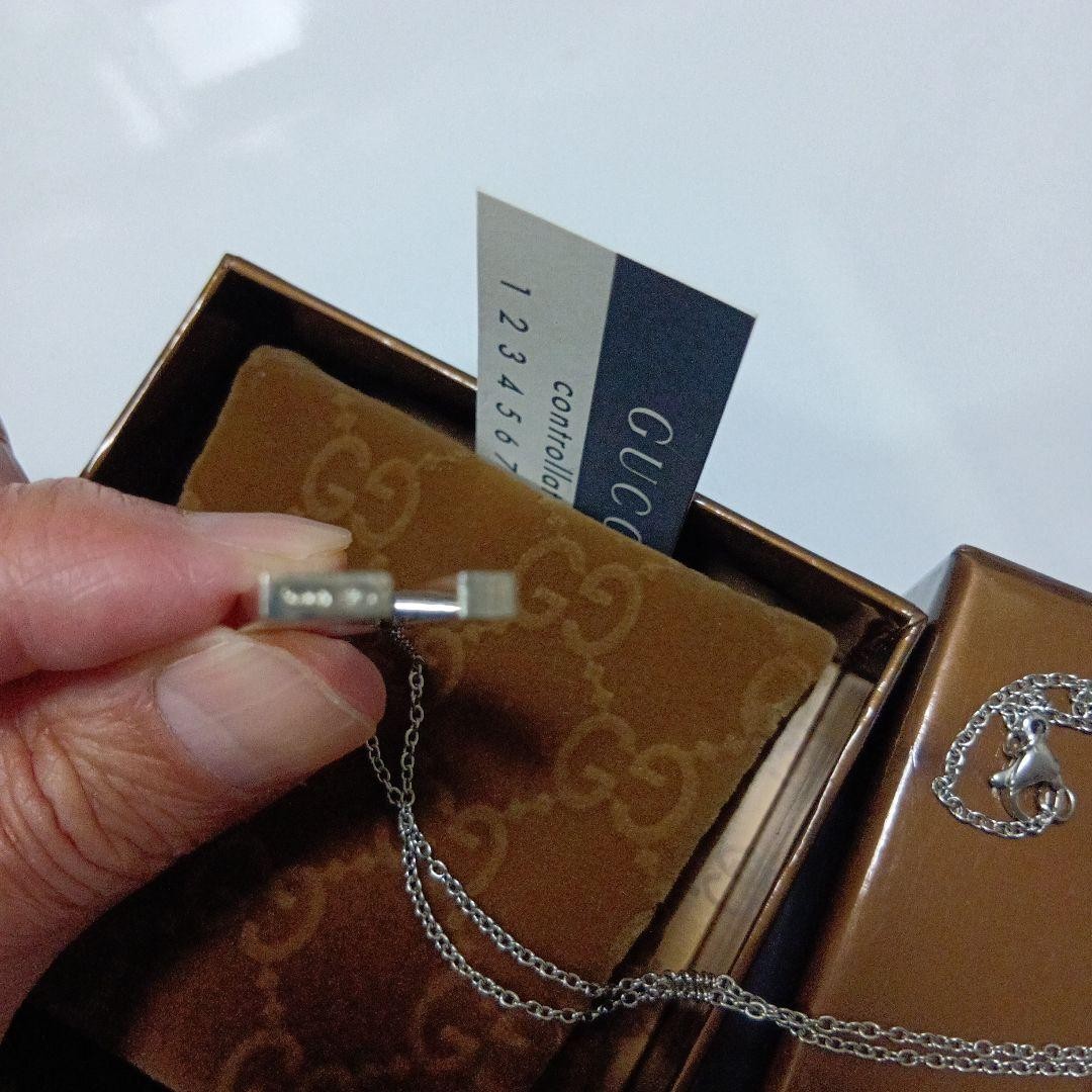 GUCCI Necklace Pendant Silver 925 Women Accessory Authentic