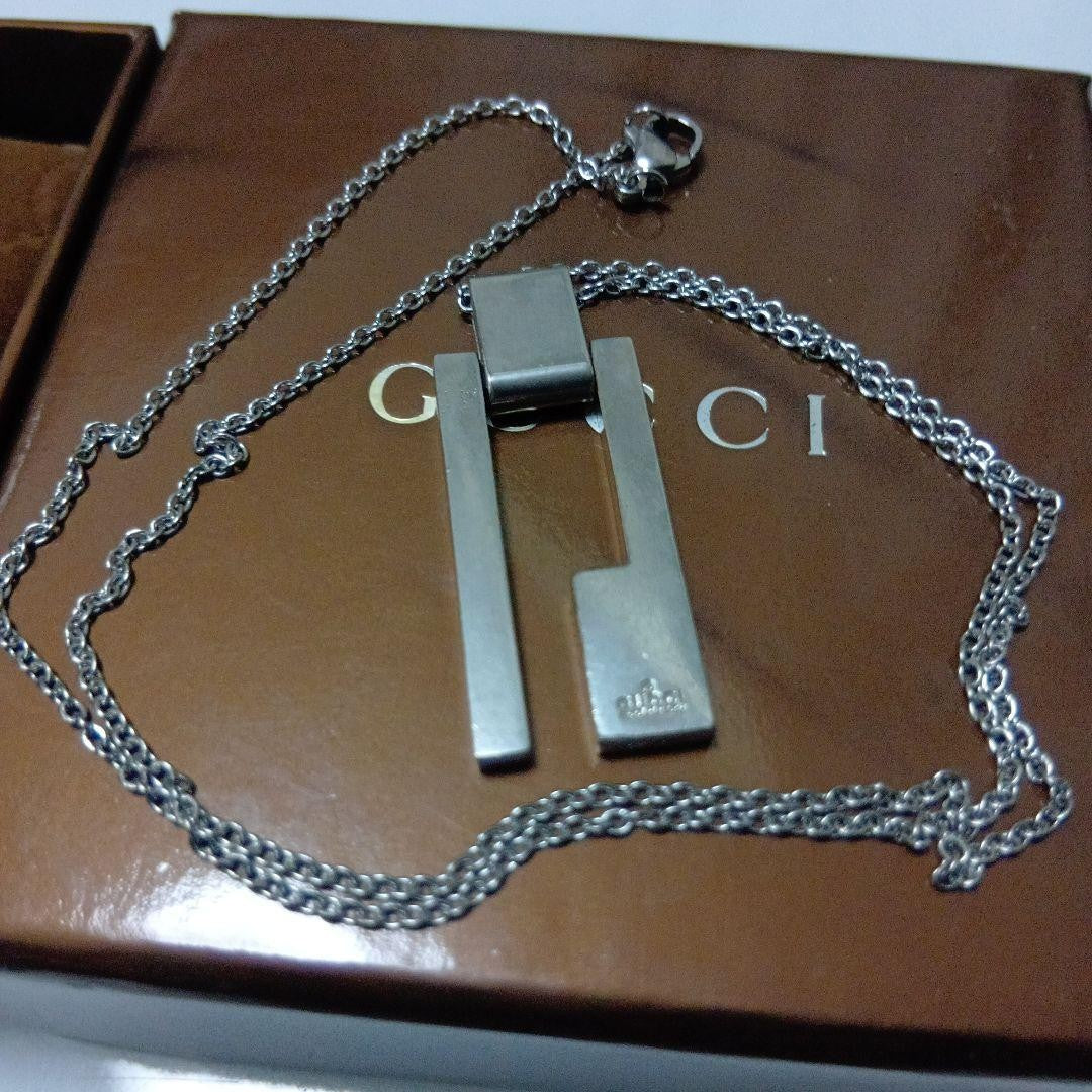 GUCCI Necklace Pendant Silver 925 Women Accessory Authentic